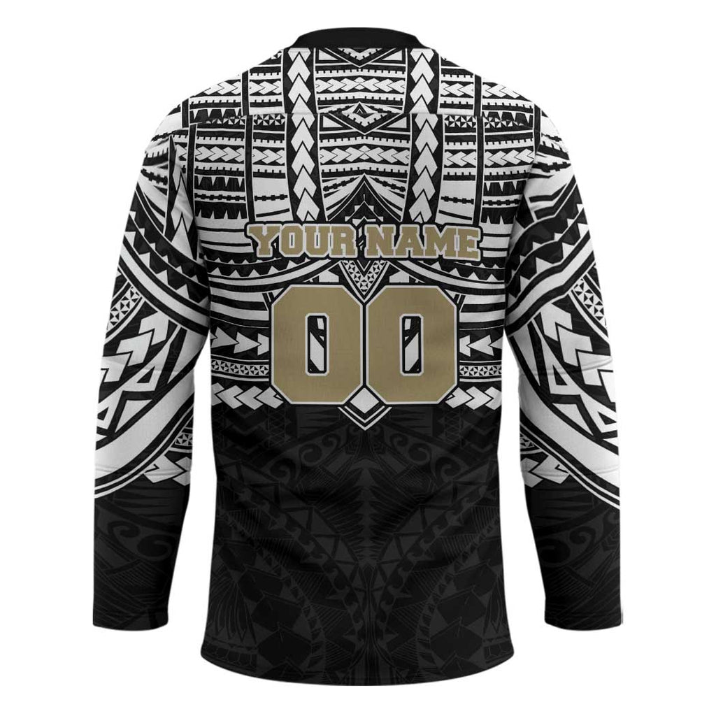 Personalized Collingwood Magpies Hockey Jersey Polynesian Tribal Pattern Heritage Football