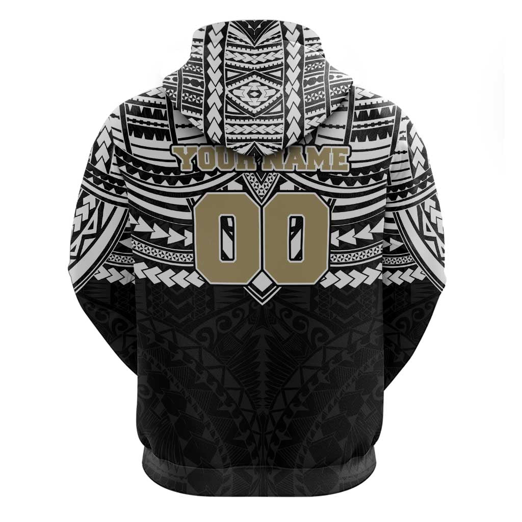 Personalized Collingwood Magpies Hoodie Polynesian Tribal Pattern Heritage Football