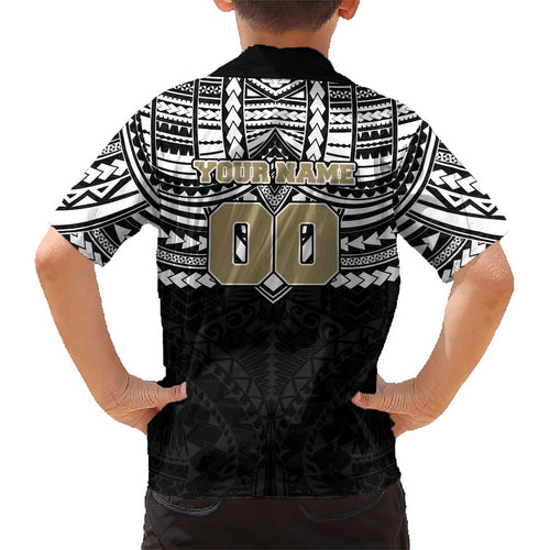 Personalized Collingwood Magpies Kid Hawaiian Shirt Polynesian Tribal Pattern Heritage Football