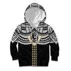 Personalized Collingwood Magpies Kid Hoodie Polynesian Tribal Pattern Heritage Football