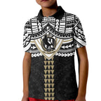 Personalized Collingwood Magpies Kid Polo Shirt Polynesian Tribal Pattern Heritage Football