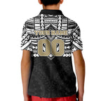 Personalized Collingwood Magpies Kid Polo Shirt Polynesian Tribal Pattern Heritage Football