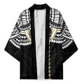 Personalized Collingwood Magpies Kimono Polynesian Tribal Pattern Heritage Football