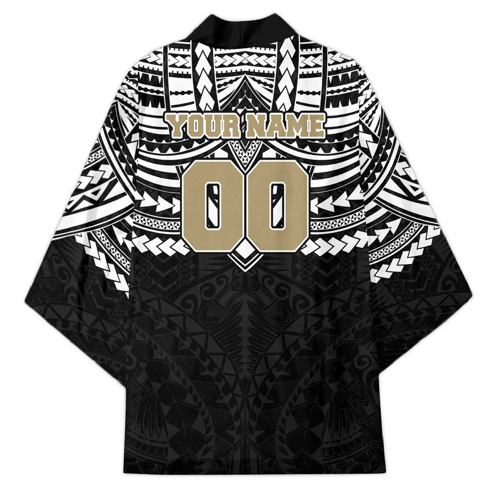 Personalized Collingwood Magpies Kimono Polynesian Tribal Pattern Heritage Football