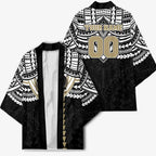 Personalized Collingwood Magpies Kimono Polynesian Tribal Pattern Heritage Football
