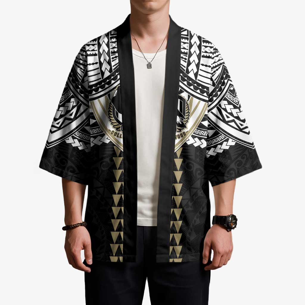 Personalized Collingwood Magpies Kimono Polynesian Tribal Pattern Heritage Football