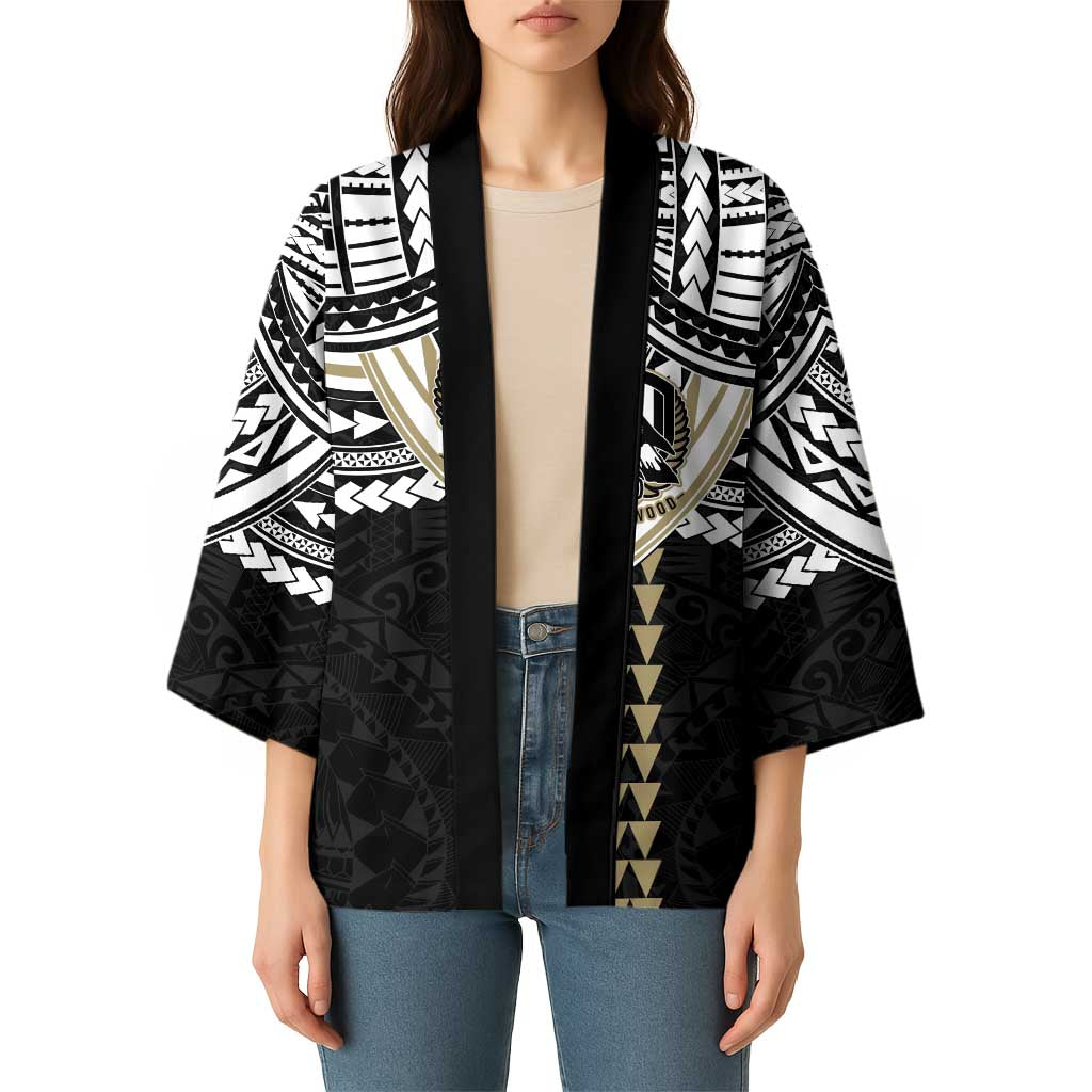 Personalized Collingwood Magpies Kimono Polynesian Tribal Pattern Heritage Football