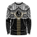 Personalized Collingwood Magpies Long Sleeve Shirt Polynesian Tribal Pattern Heritage Football