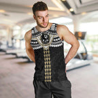 Personalized Collingwood Magpies Men Tank Top Polynesian Tribal Pattern Heritage Football