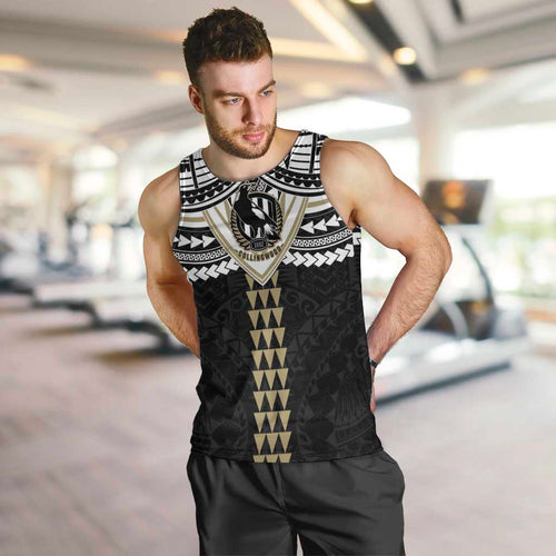 Personalized Collingwood Magpies Men Tank Top Polynesian Tribal Pattern Heritage Football