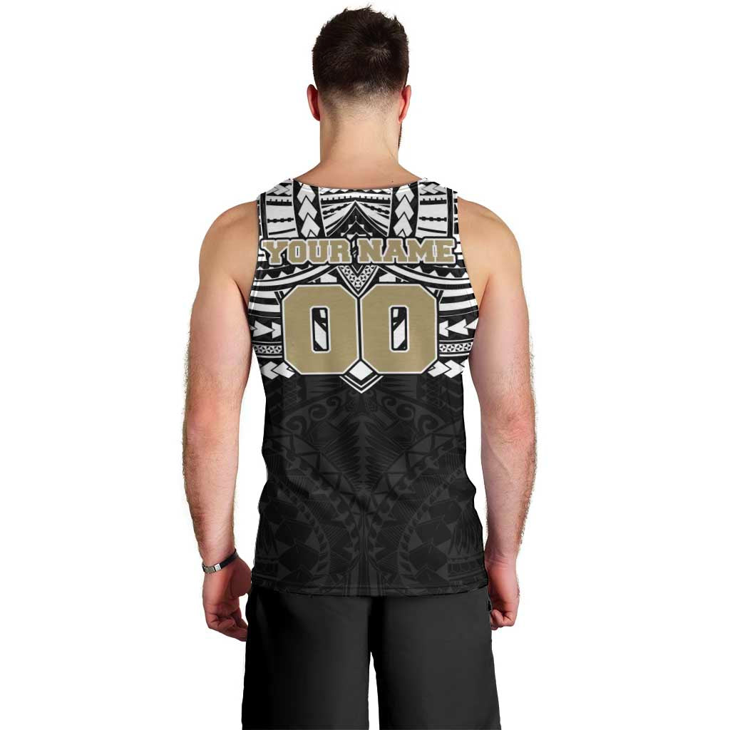 Personalized Collingwood Magpies Men Tank Top Polynesian Tribal Pattern Heritage Football