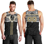 Personalized Collingwood Magpies Men Tank Top Polynesian Tribal Pattern Heritage Football