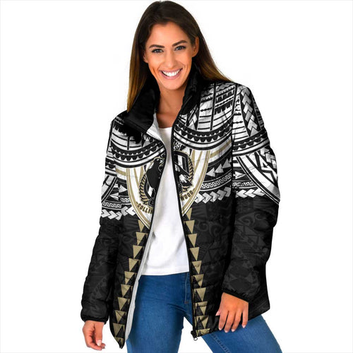 Personalized Collingwood Magpies Padded Jacket Polynesian Tribal Pattern Heritage Football