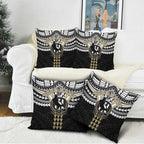 Personalized Collingwood Magpies Pillow Cover Polynesian Tribal Pattern Heritage Football