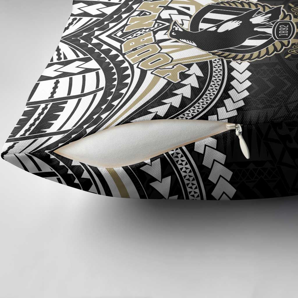 Personalized Collingwood Magpies Pillow Cover Polynesian Tribal Pattern Heritage Football