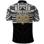 Personalized Collingwood Magpies Polo Shirt Polynesian Tribal Pattern Heritage Football