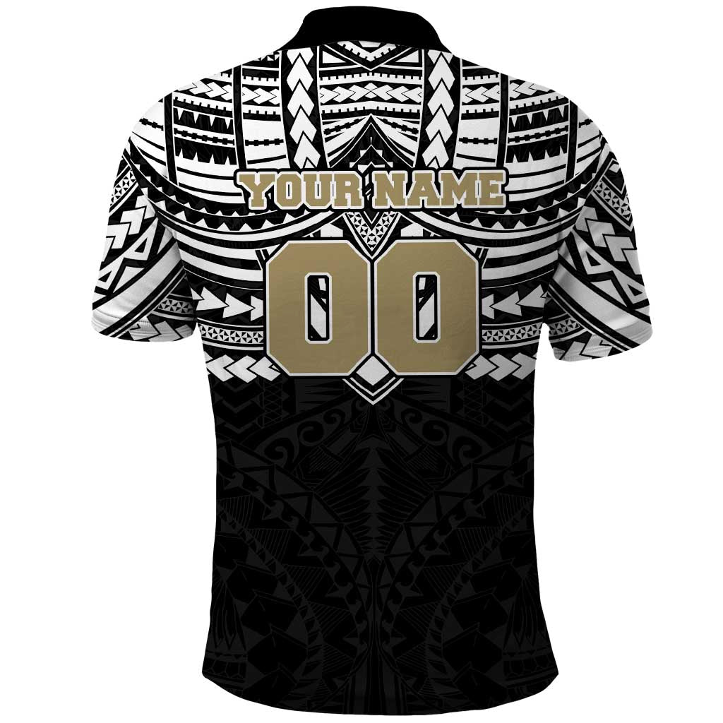 Personalized Collingwood Magpies Polo Shirt Polynesian Tribal Pattern Heritage Football
