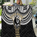 Personalized Collingwood Magpies Quilt Polynesian Tribal Pattern Heritage Football