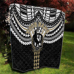 Personalized Collingwood Magpies Quilt Polynesian Tribal Pattern Heritage Football