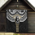 Personalized Collingwood Magpies Quilt Polynesian Tribal Pattern Heritage Football