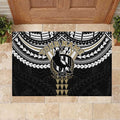 Personalized Collingwood Magpies Rubber Doormat Polynesian Tribal Pattern Heritage Football