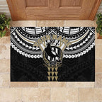 Personalized Collingwood Magpies Rubber Doormat Polynesian Tribal Pattern Heritage Football