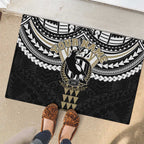 Personalized Collingwood Magpies Rubber Doormat Polynesian Tribal Pattern Heritage Football