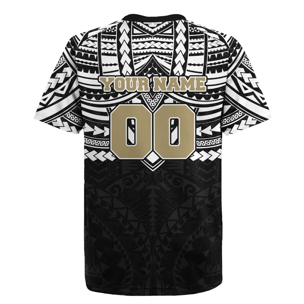 Personalized Collingwood Magpies Rugby Jersey Polynesian Tribal Pattern Heritage Football