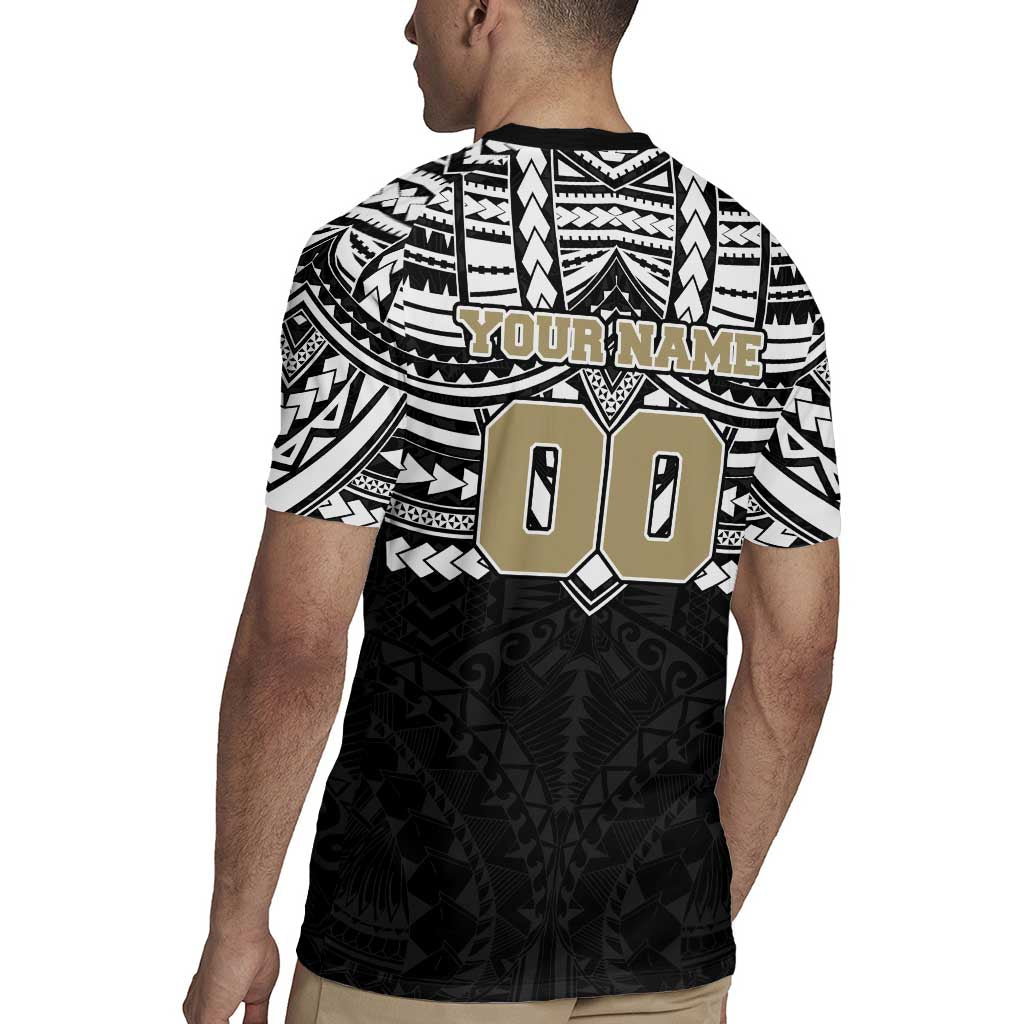Personalized Collingwood Magpies Rugby Jersey Polynesian Tribal Pattern Heritage Football