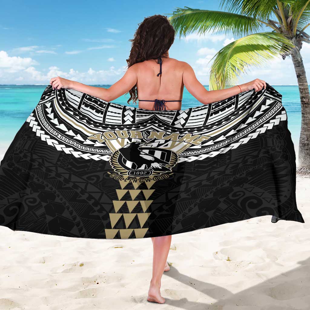 Personalized Collingwood Magpies Sarong Polynesian Tribal Pattern Heritage Football