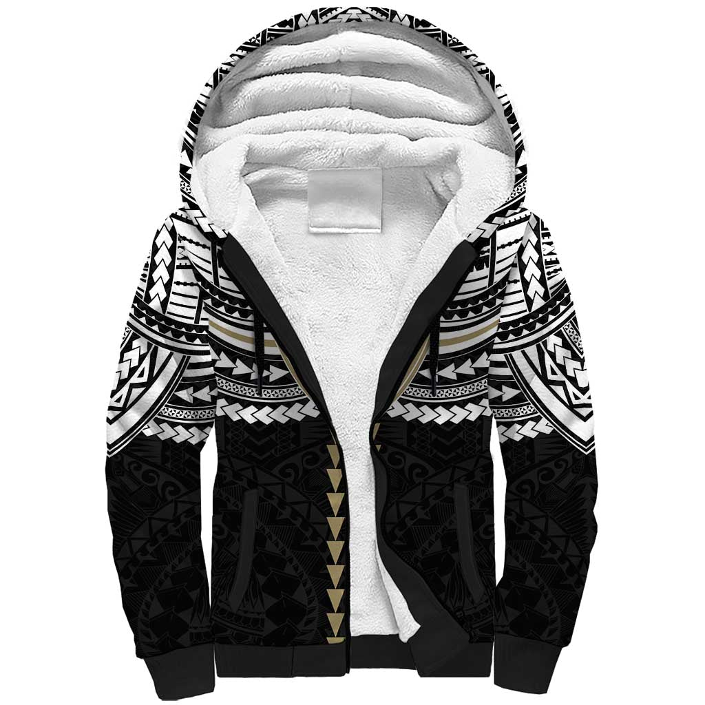 Personalized Collingwood Magpies Sherpa Hoodie Polynesian Tribal Pattern Heritage Football