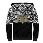 Personalized Collingwood Magpies Sherpa Hoodie Polynesian Tribal Pattern Heritage Football