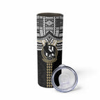 Personalized Collingwood Magpies Skinny Tumbler Polynesian Tribal Pattern Heritage Football