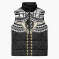 Personalized Collingwood Magpies Sleeveless Puffer Jacket Polynesian Tribal Pattern Heritage Football