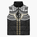Personalized Collingwood Magpies Sleeveless Puffer Jacket Polynesian Tribal Pattern Heritage Football
