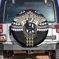 Personalized Collingwood Magpies Spare Tire Cover Polynesian Tribal Pattern Heritage Football