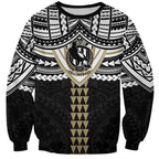 Personalized Collingwood Magpies Sweatshirt Polynesian Tribal Pattern Heritage Football