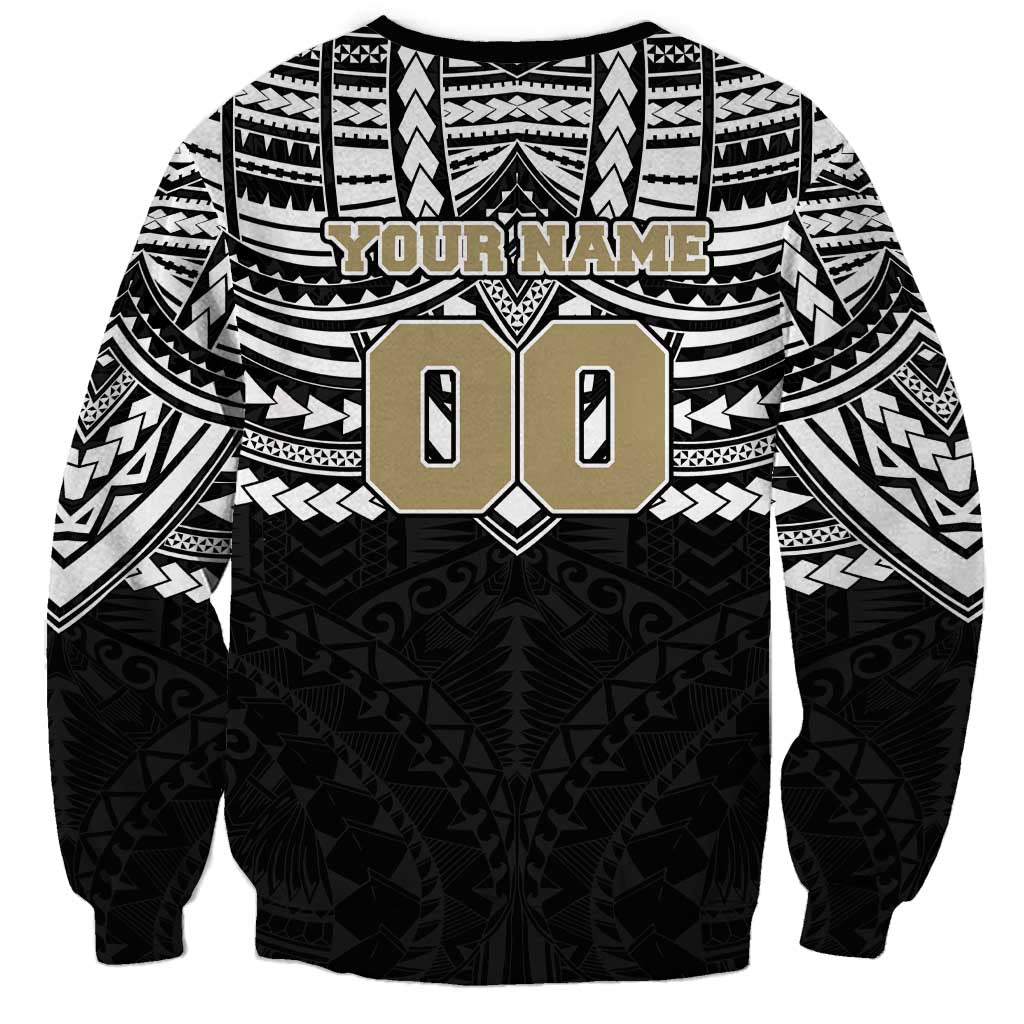 Personalized Collingwood Magpies Sweatshirt Polynesian Tribal Pattern Heritage Football