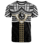 Personalized Collingwood Magpies T Shirt Polynesian Tribal Pattern Heritage Football