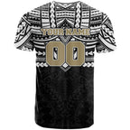 Personalized Collingwood Magpies T Shirt Polynesian Tribal Pattern Heritage Football