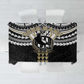 Personalized Collingwood Magpies Tablecloth Polynesian Tribal Pattern Heritage Football