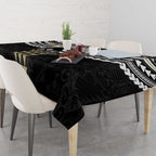 Personalized Collingwood Magpies Tablecloth Polynesian Tribal Pattern Heritage Football