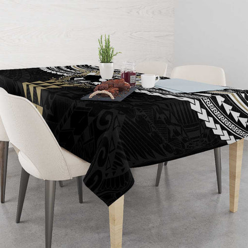 Personalized Collingwood Magpies Tablecloth Polynesian Tribal Pattern Heritage Football