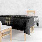 Personalized Collingwood Magpies Tablecloth Polynesian Tribal Pattern Heritage Football