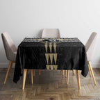 Personalized Collingwood Magpies Tablecloth Polynesian Tribal Pattern Heritage Football
