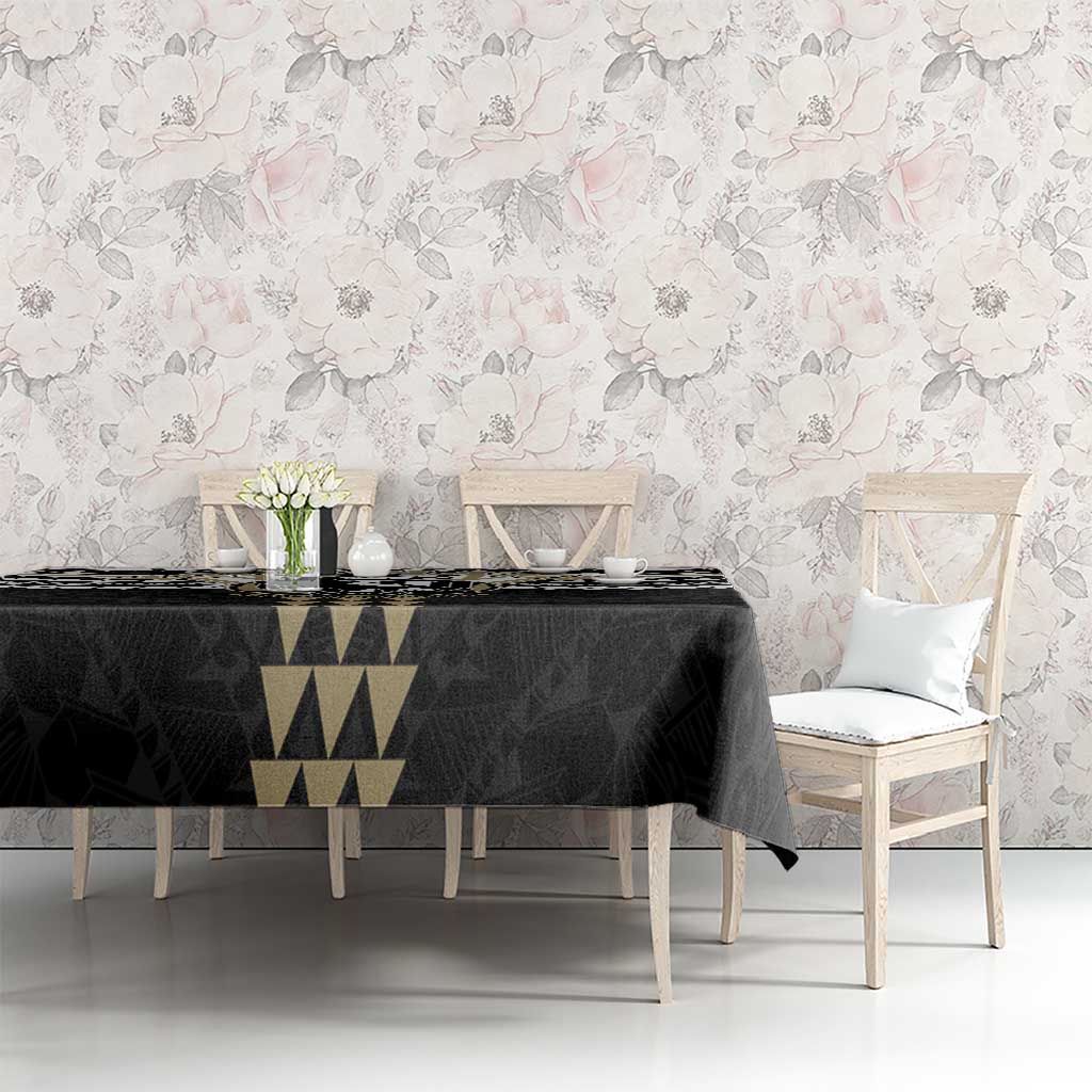 Personalized Collingwood Magpies Tablecloth Polynesian Tribal Pattern Heritage Football