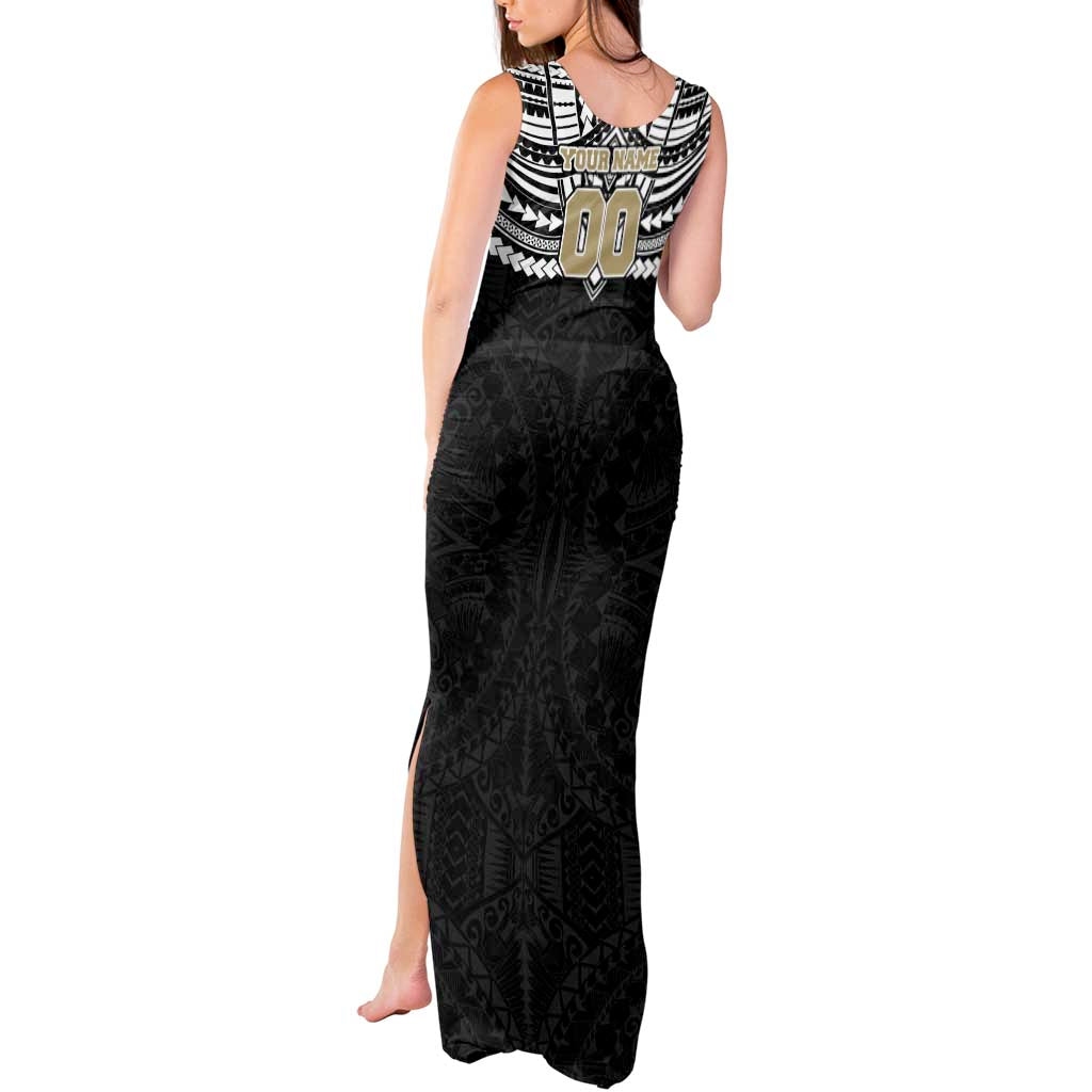 Personalized Collingwood Magpies Tank Maxi Dress Polynesian Tribal Pattern Heritage Football