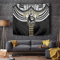 Personalized Collingwood Magpies Tapestry Polynesian Tribal Pattern Heritage Football