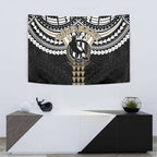 Personalized Collingwood Magpies Tapestry Polynesian Tribal Pattern Heritage Football