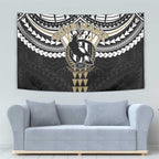 Personalized Collingwood Magpies Tapestry Polynesian Tribal Pattern Heritage Football